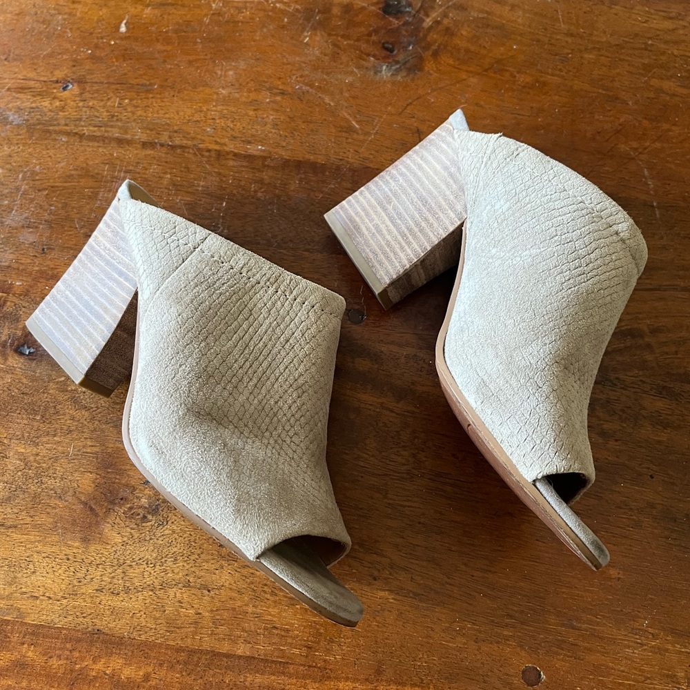 Franco Sarto Gray Mules - Picture 2 of 8